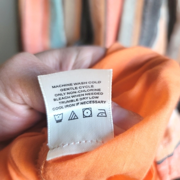 Saint Geraldine, Ivy Dress- Monaco Stripe, Tangerine/Grey/Cream/Light Teal,Small - Picture 11 of 16